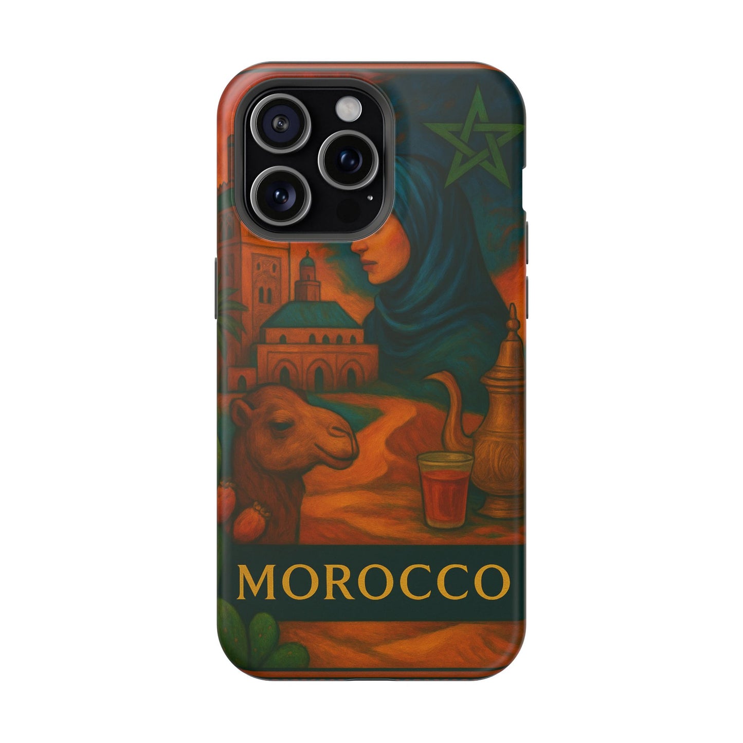 "Funda Magnética Reforzada Magnética Reforzada Marruecos: Magia del Desierto y Ciudades de Mil Colores 🐪🏜️🕌"