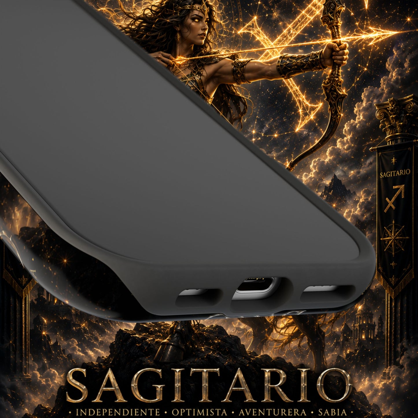 "Funda Magnética Reforzada Sagitario M– La Cazadora del Horizonte"