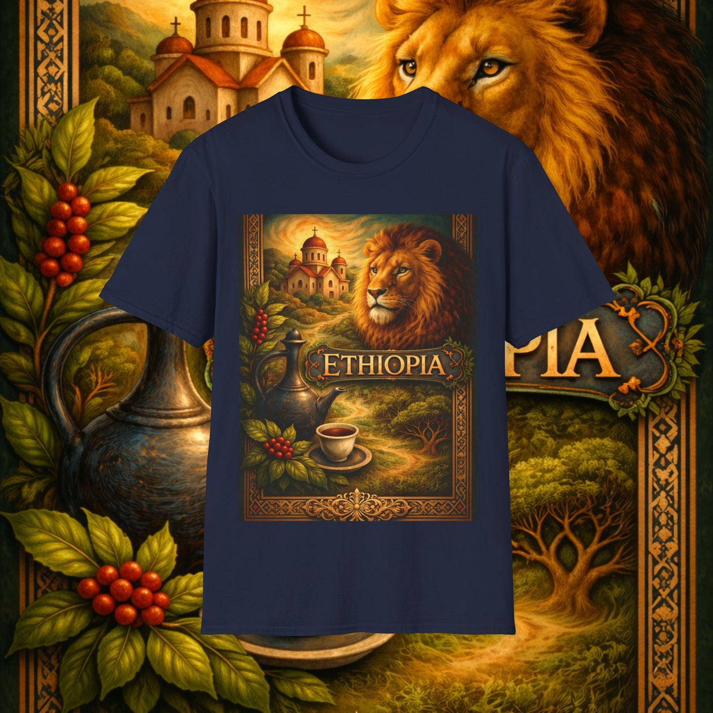 "Camiseta Etiopía Tierra sagrada y alma ancestral"