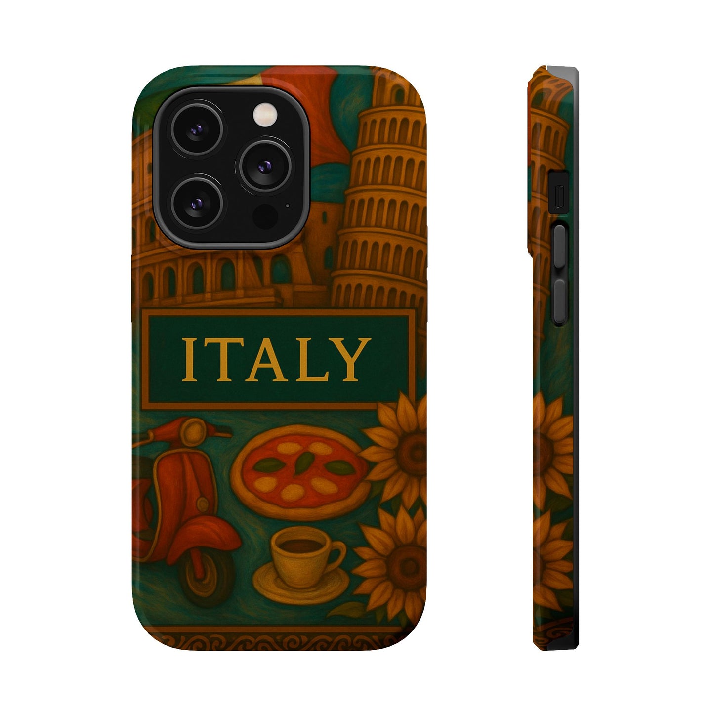 "Funda Magnética Reforzada Magnética Reforzada Italia: Arte, Pasión y Sabores Eternos 🎨🍝🏛️"