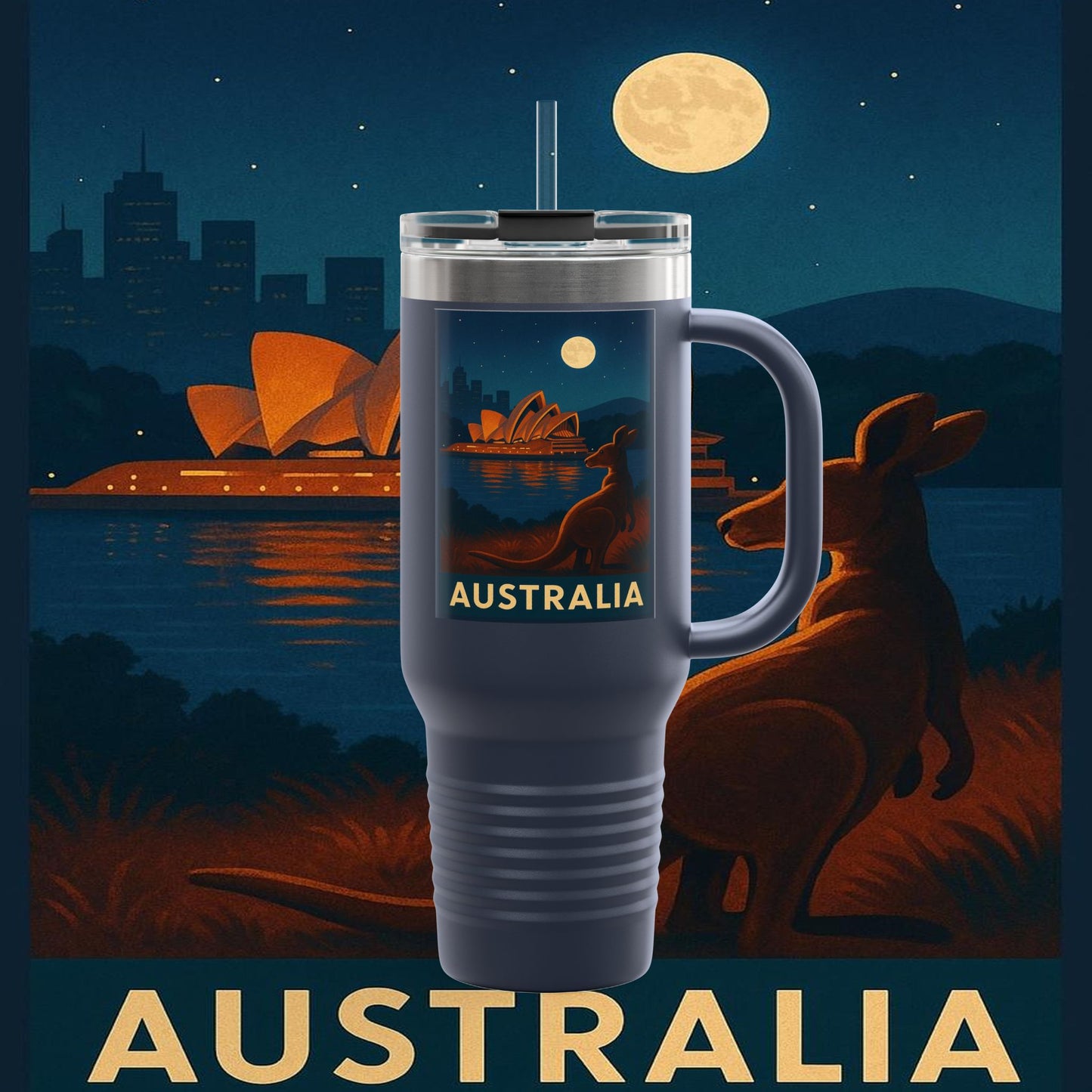 "Australia Insulated Travel Mug🌞 – Land of natural wonders and free spirit"