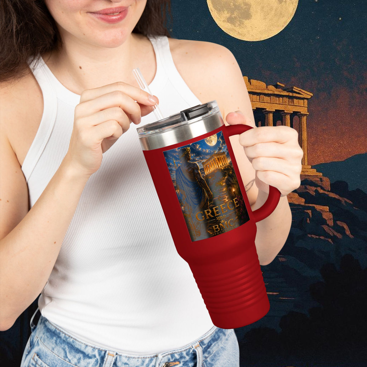 "taza de Viaje Aislada Grecia: Cuna de Dioses, Maravillas y Filosofía 🌊🏛️⚡"