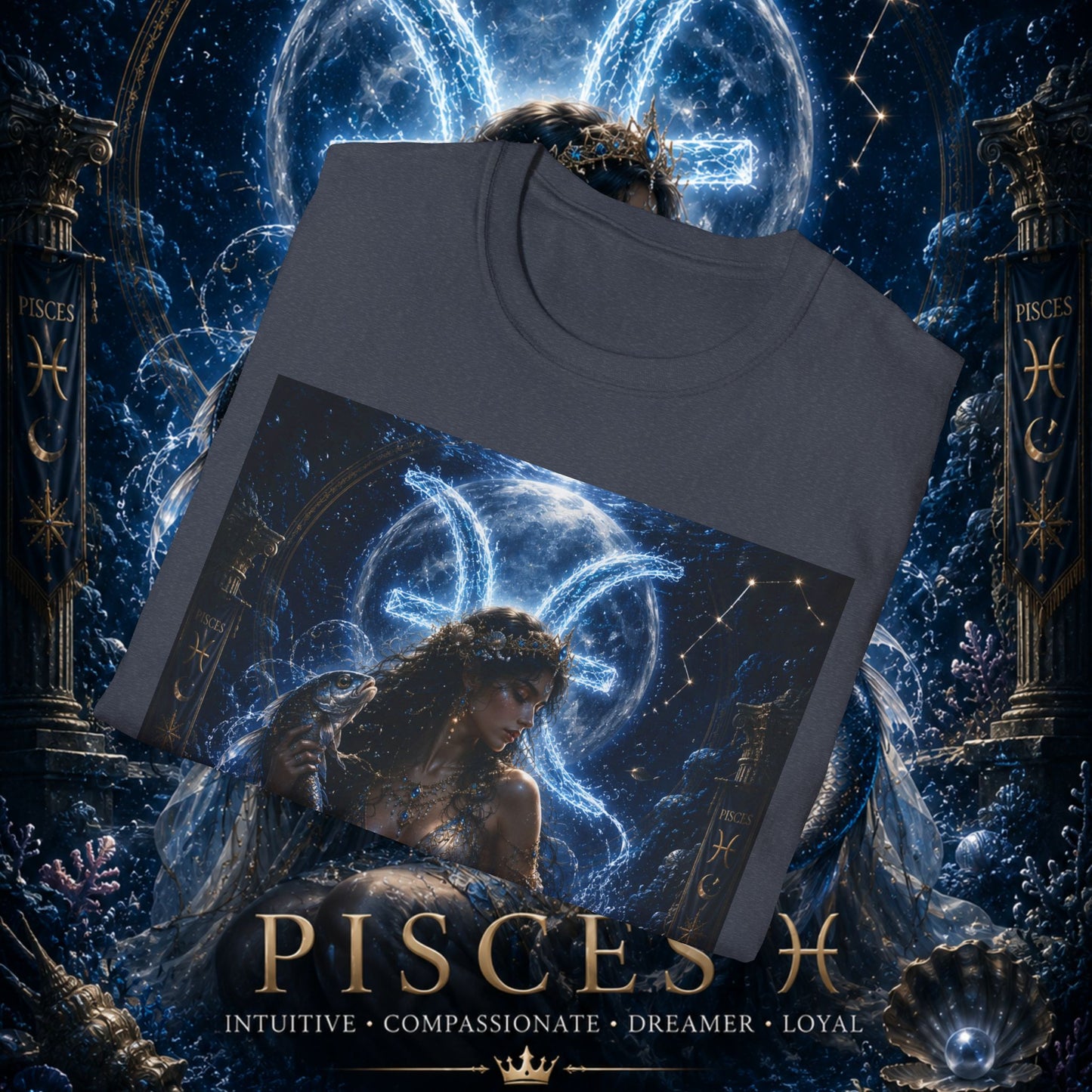 "Camiseta Piscis M — La Guardiana de las Profundidades"