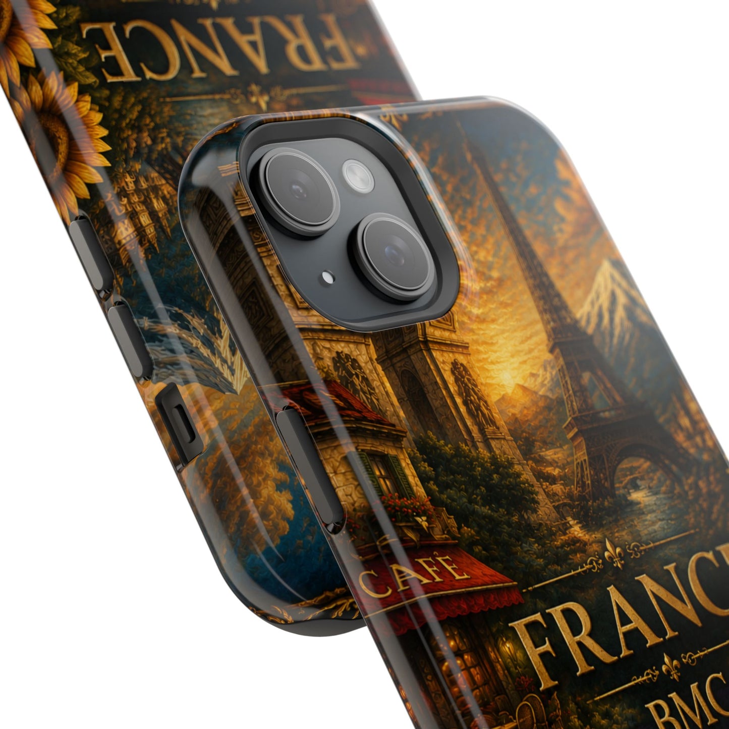 "Funda Magnética Reforzada Francia: Romance bajo la Luna 🌙🗼✨"