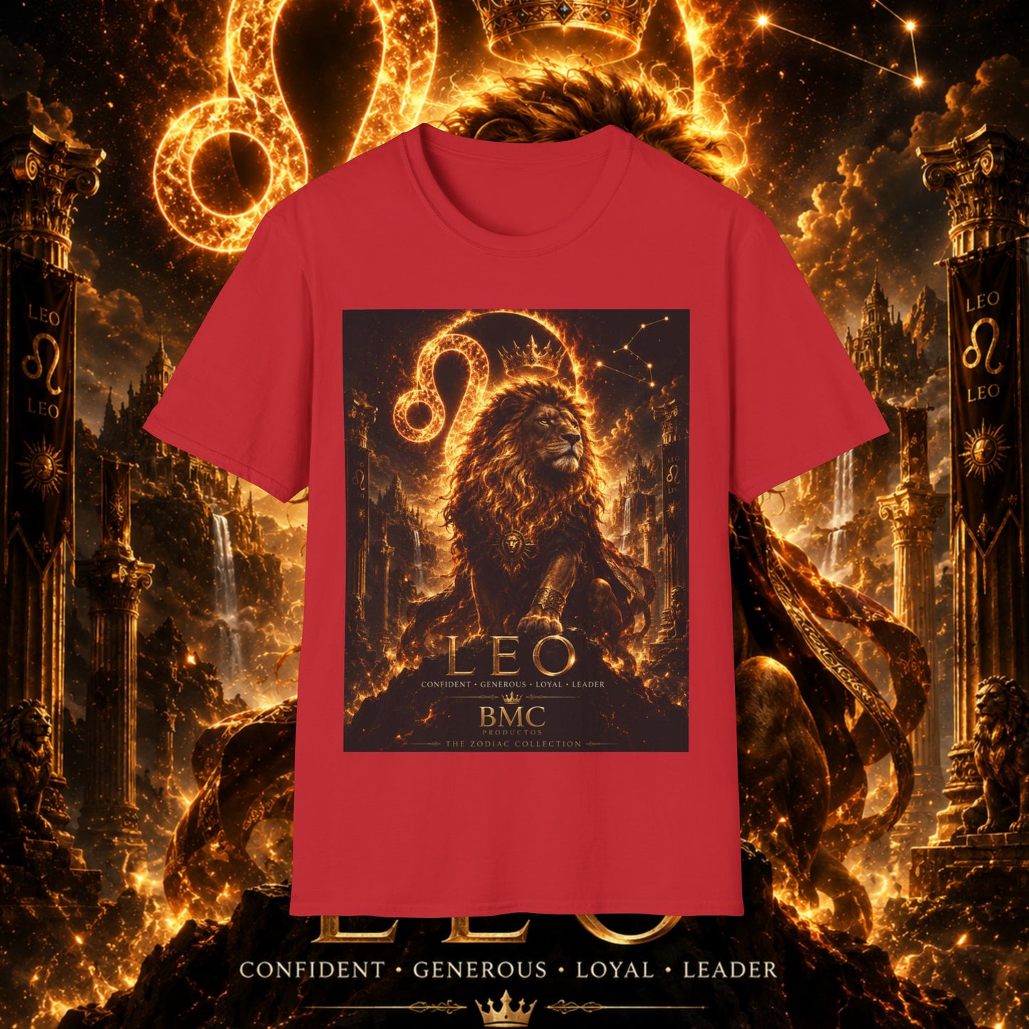 "Camiseta ♌ Leo — Soberano del fuego eterno"