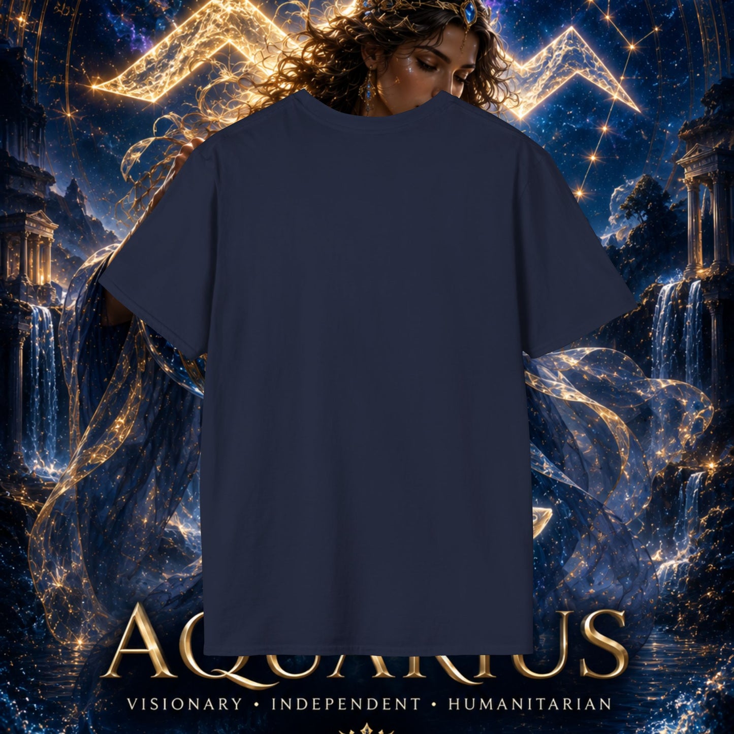 "Camiseta ♒ ACUARIO M– La Visionaria del Cielo y el Agua"