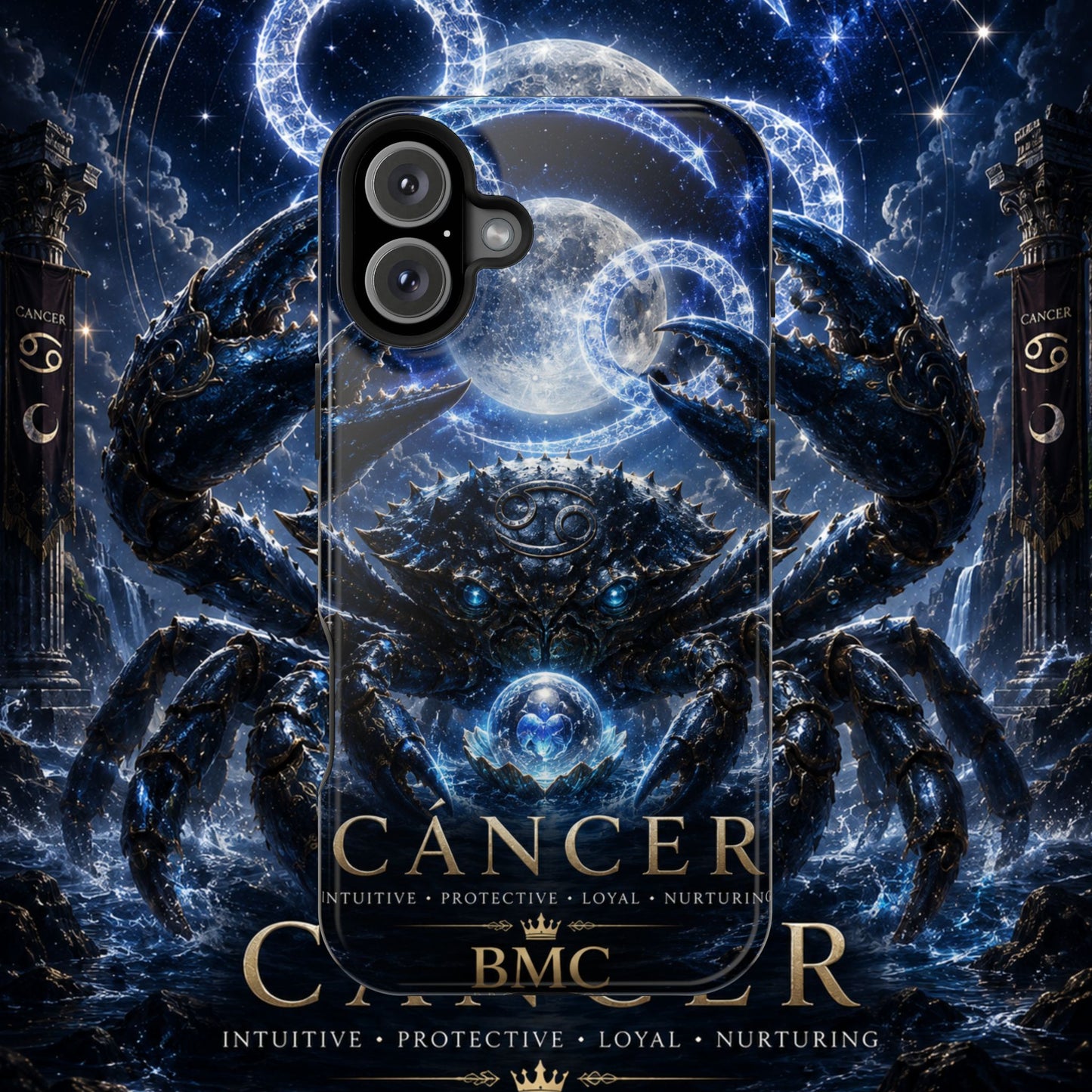 "Funda Magnética Reforzada ♋ Cáncer — Guardián de las profundidades""