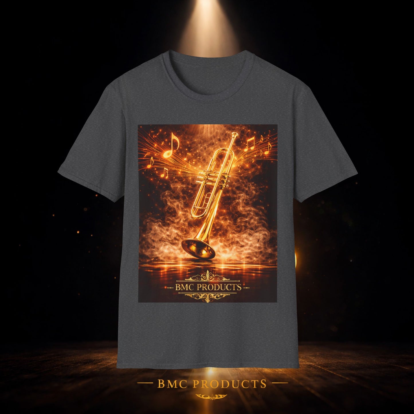 "Camiseta trompeta 🎺🔥Donde hay fuego, hay música.”