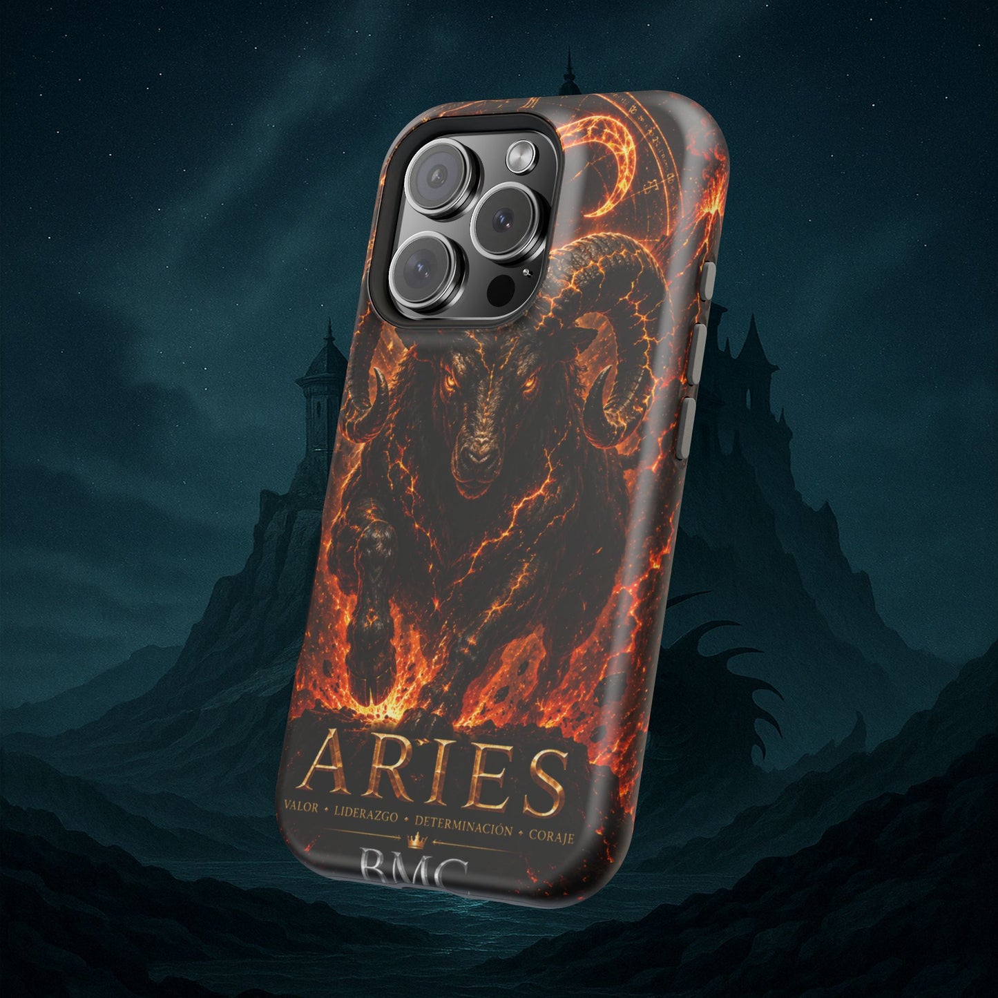 "Funda Magnética Reforzada ♈ Aries — Espíritu de fuego"