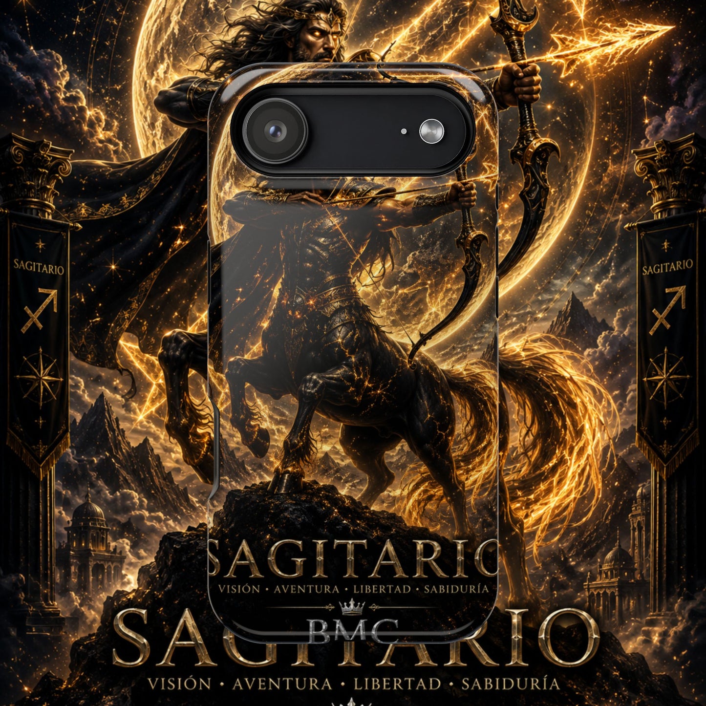 "Funda Magnética Reforzada Sagitario – El Cazador del Horizonte"