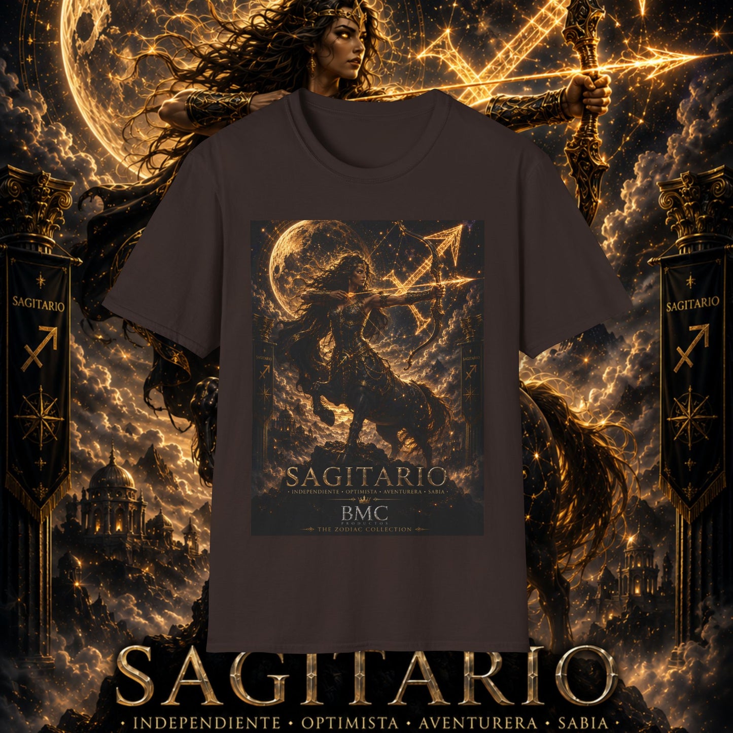 "Camiseta Sagitario M – La Cazadora del Horizonte"