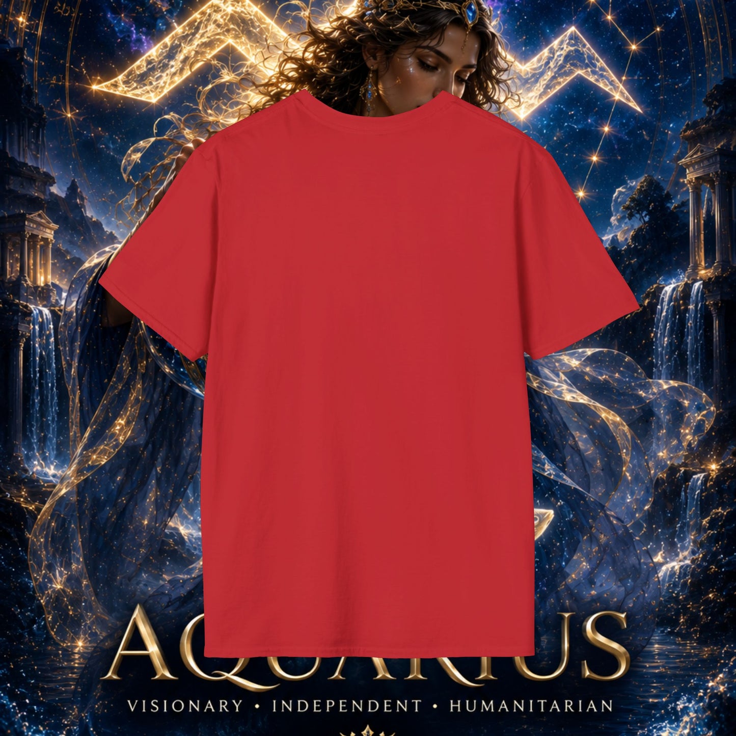 "Camiseta ♒ ACUARIO M– La Visionaria del Cielo y el Agua"
