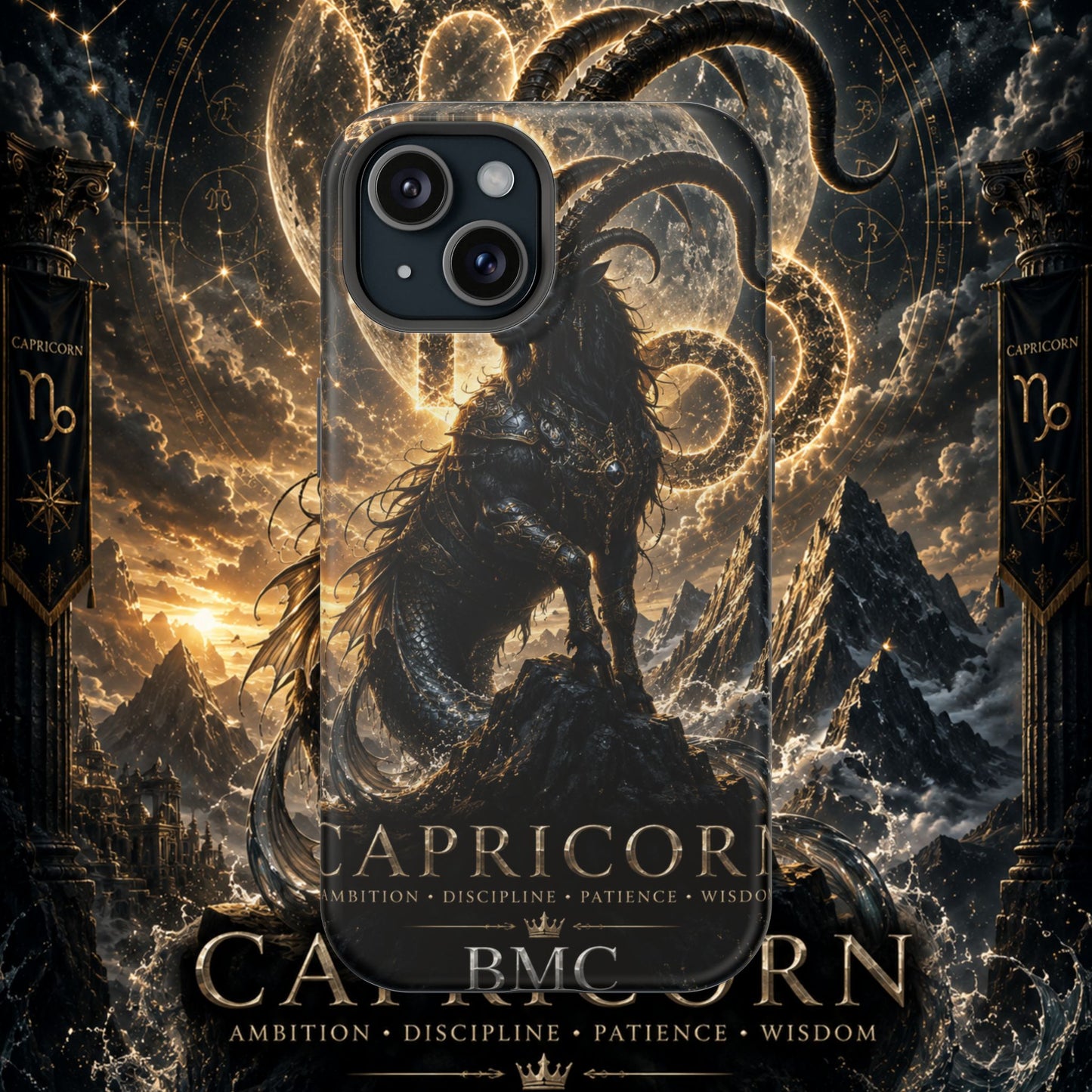 "Funda Magnética Reforzada♑ Capricornio – El Guardián de las Cumbres"