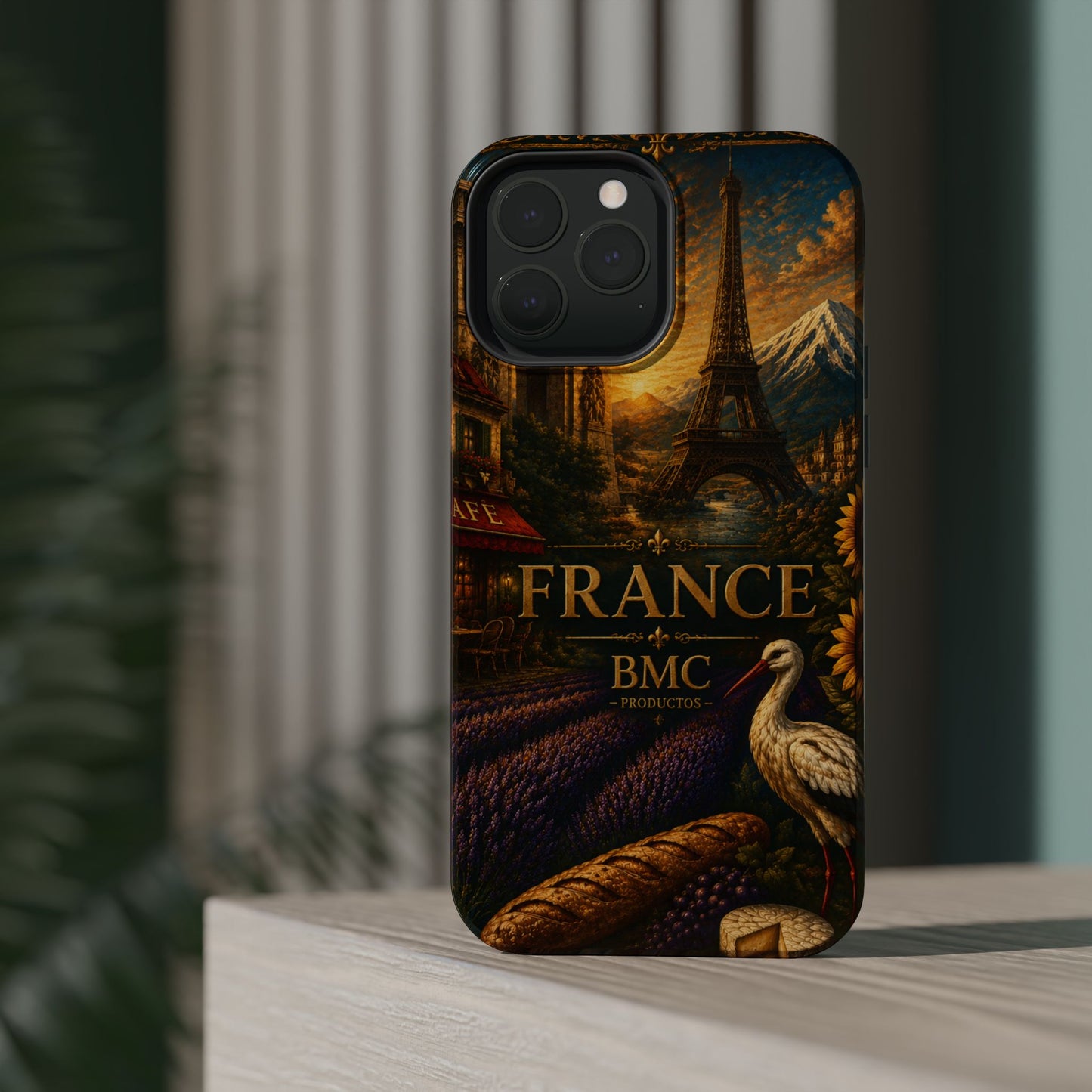 "Funda Magnética Reforzada Francia: Romance bajo la Luna 🌙🗼✨"