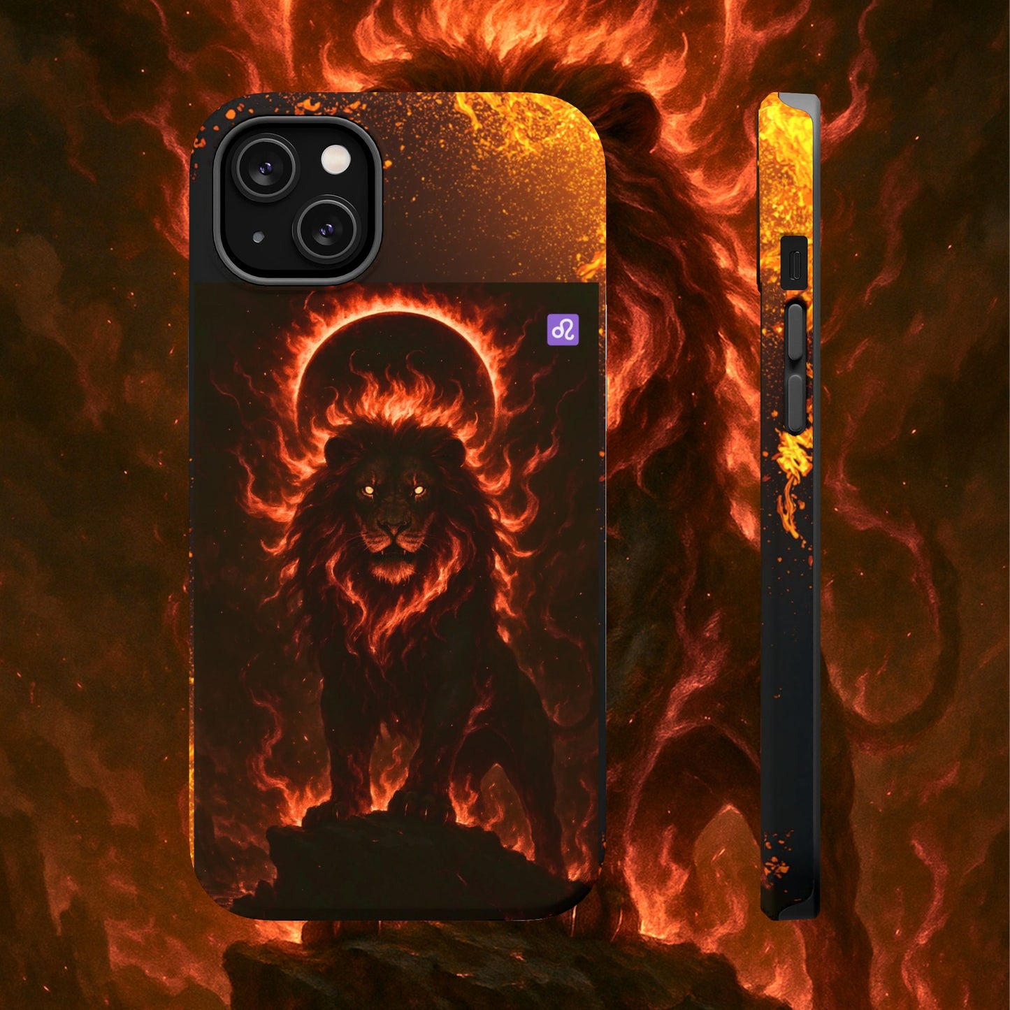 "Funda Magnética Reforzada ♌ Leo — Soberano del fuego eterno"