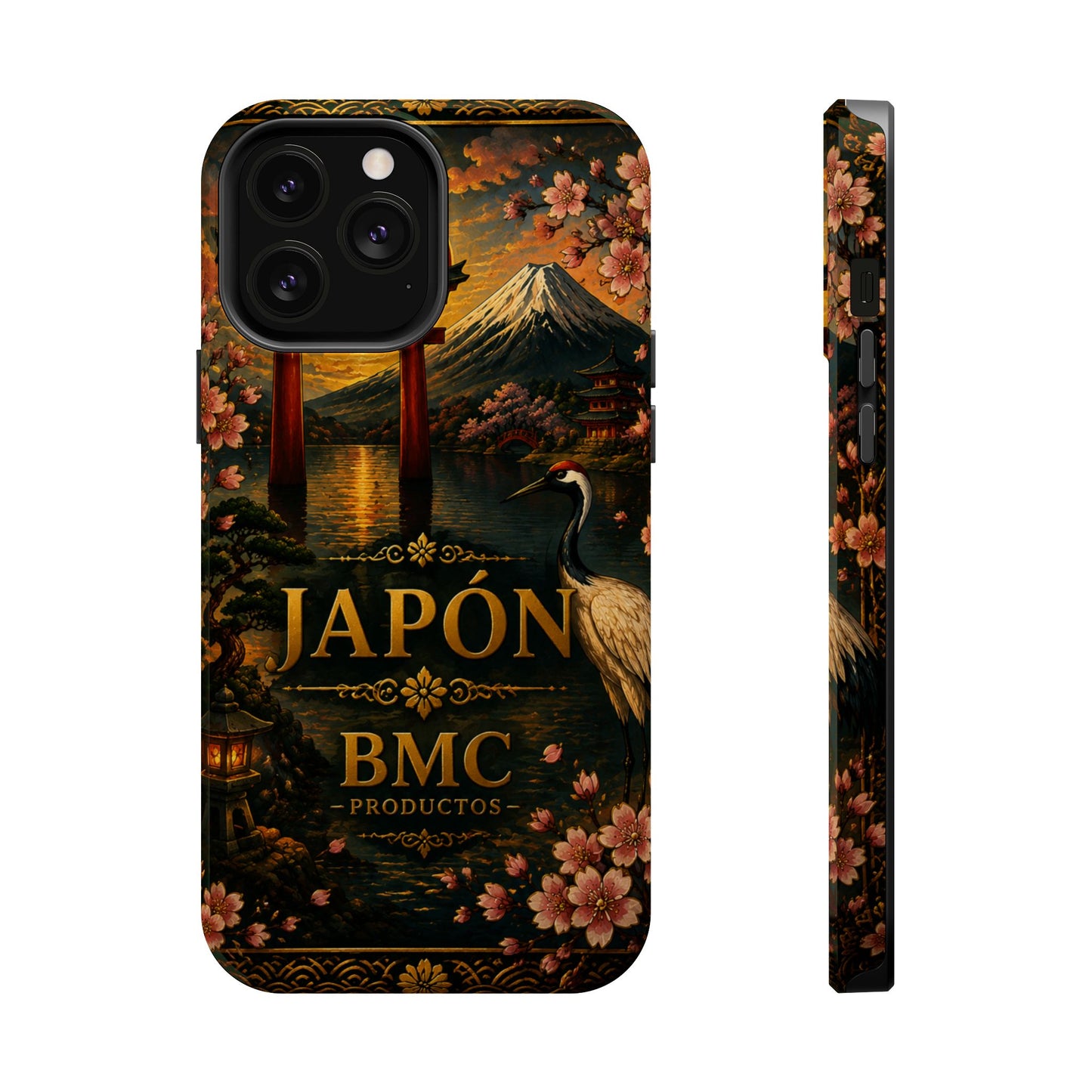 "Funda Magnética Reforzada Japón: Tradición entre Cerezos y Montañas 🌸⛩️🗻"