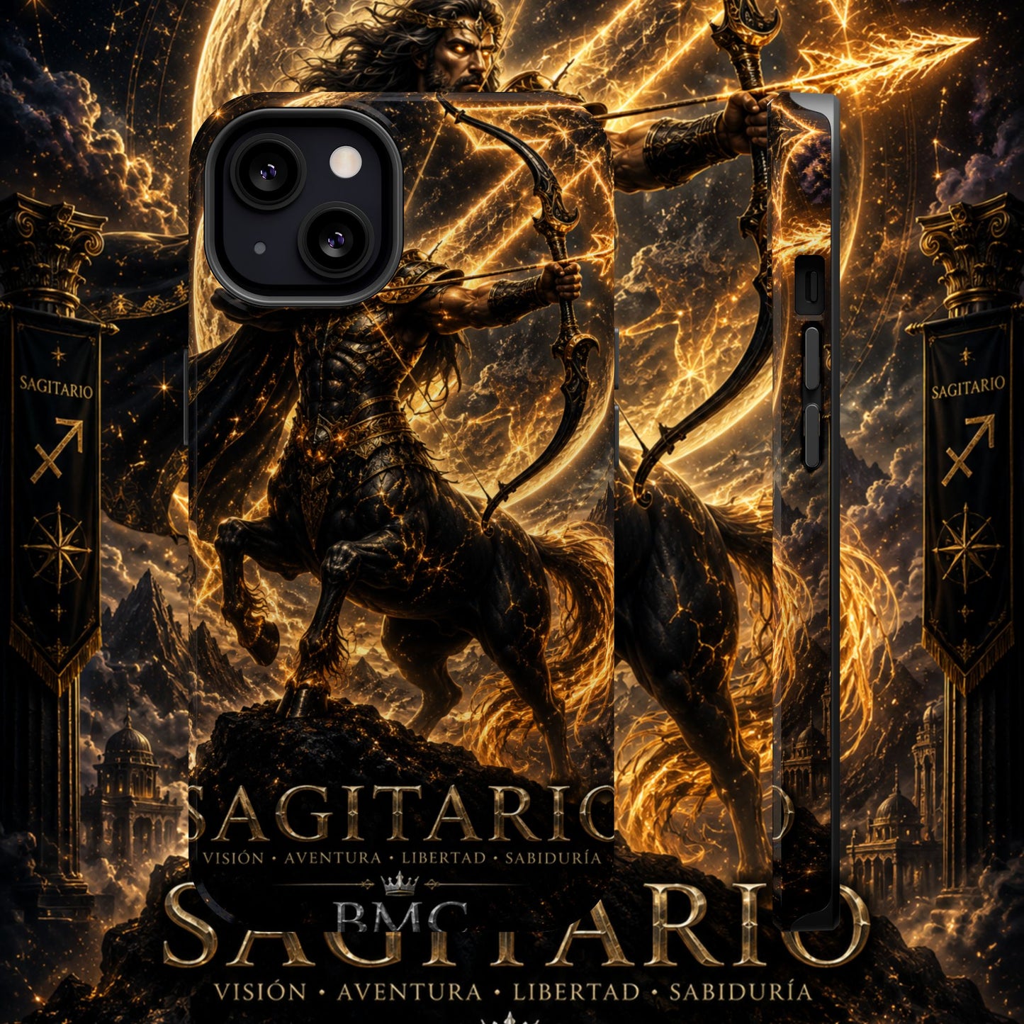 "Funda Magnética Reforzada Sagitario – El Cazador del Horizonte"