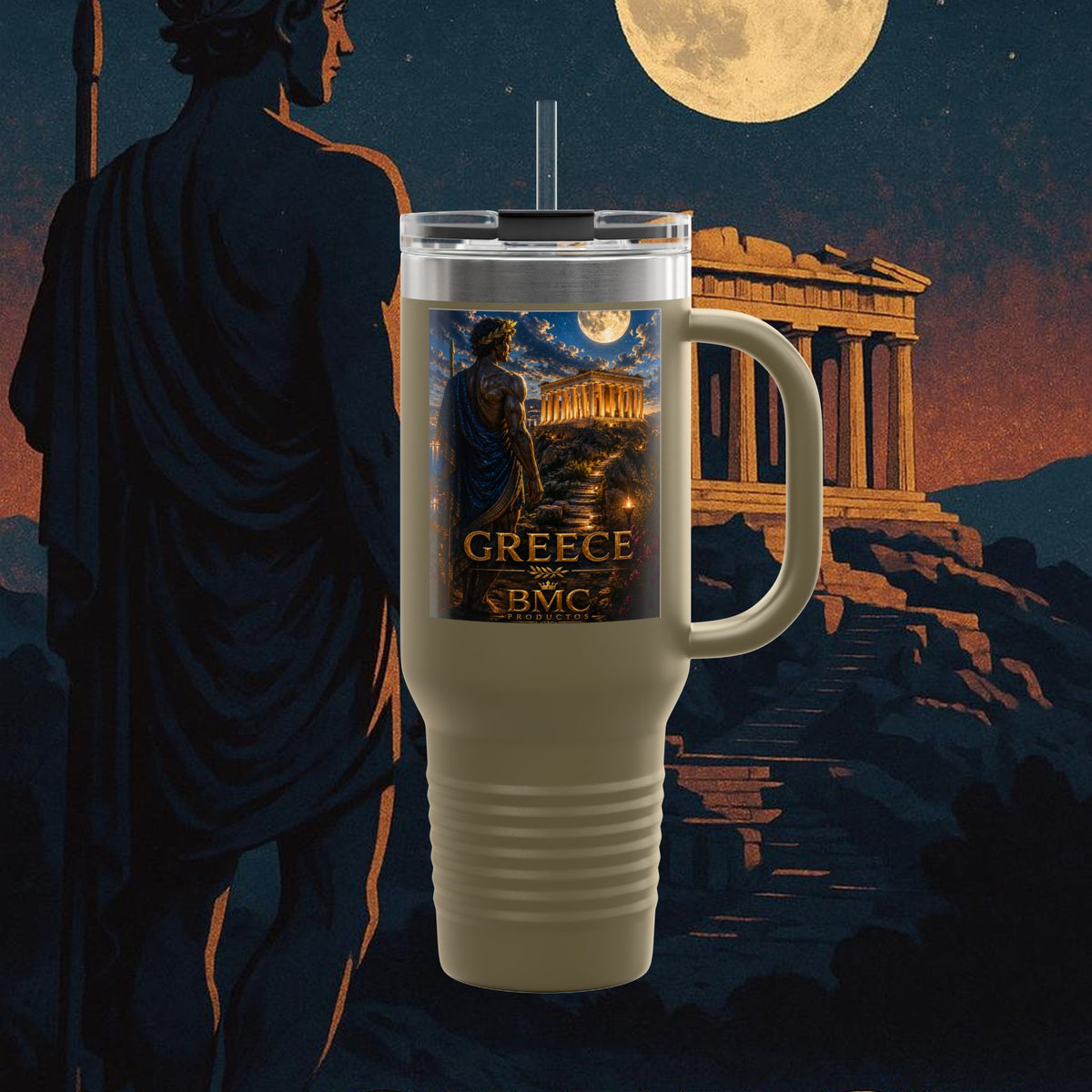 "taza de Viaje Aislada Grecia: Cuna de Dioses, Maravillas y Filosofía 🌊🏛️⚡"