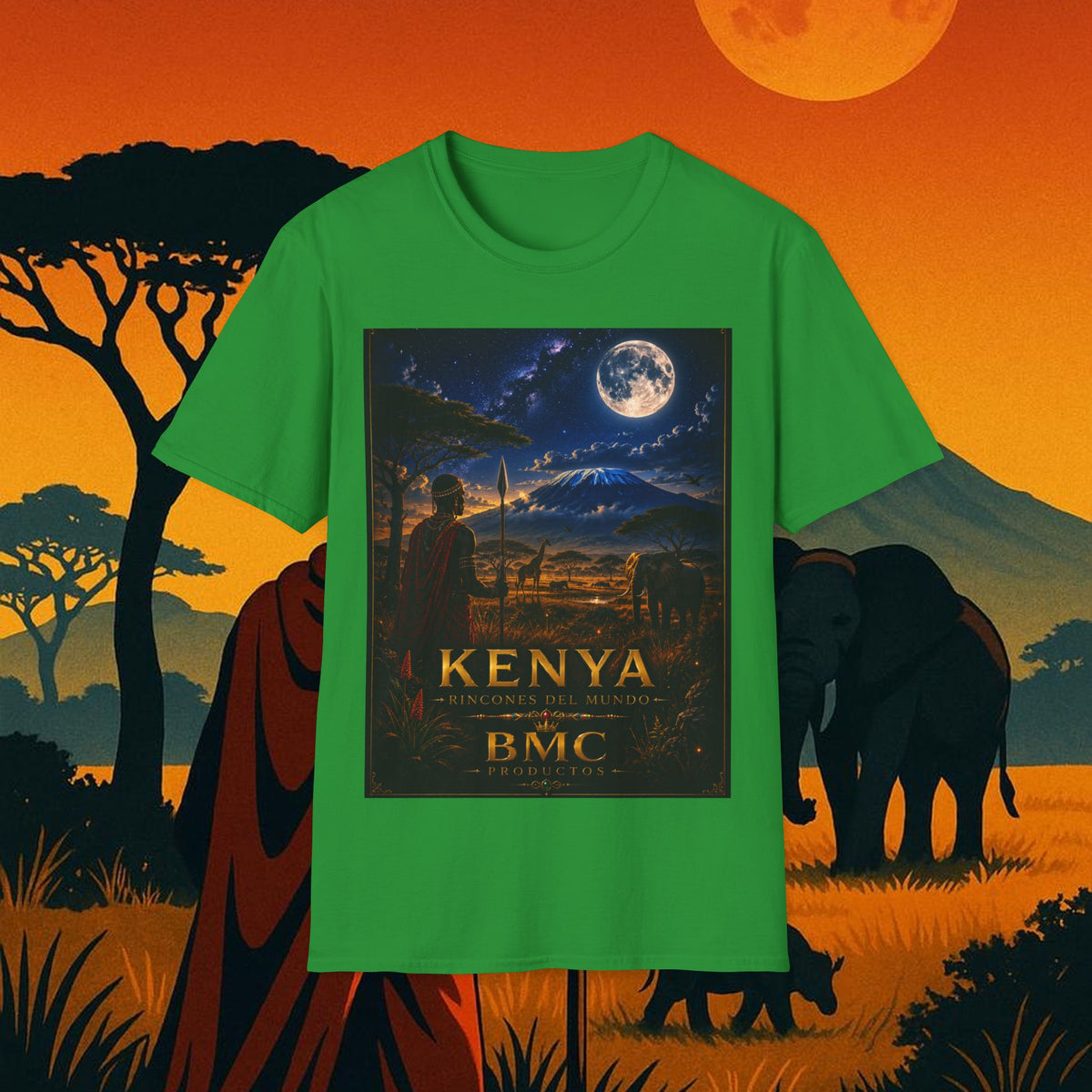 "Camiseta Kenia: Aventura Salvaje y Tierra de Horizontes Infinitos 🦁🌄🏕️"