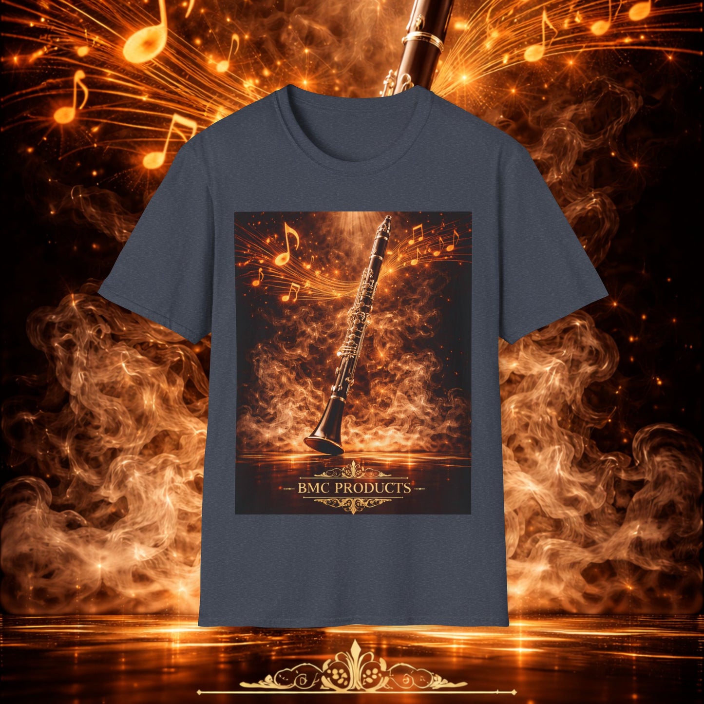 "Camiseta clarinete🎵🔥 El sonido del alma no grita… arde.” 🔥🎵