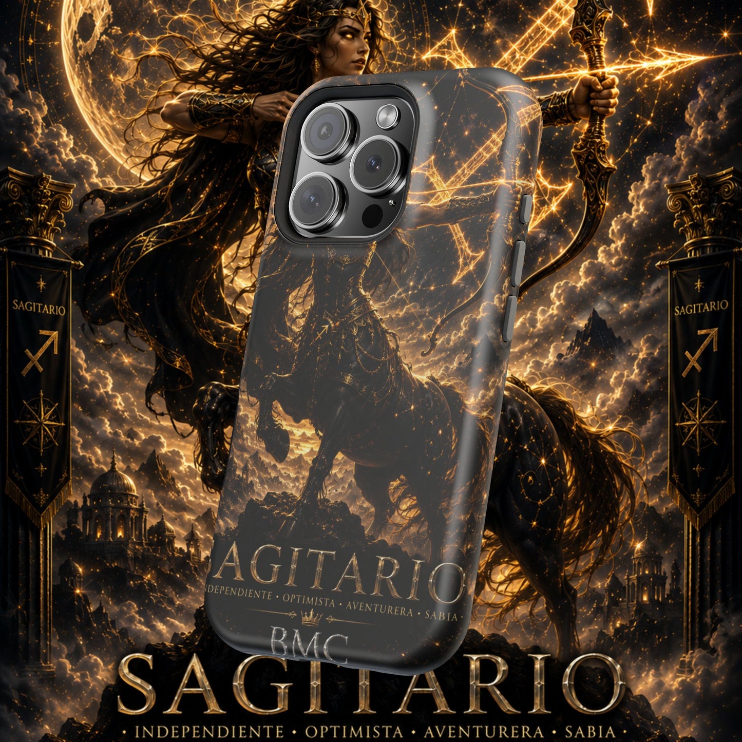 "Funda Magnética Reforzada Sagitario M– La Cazadora del Horizonte"