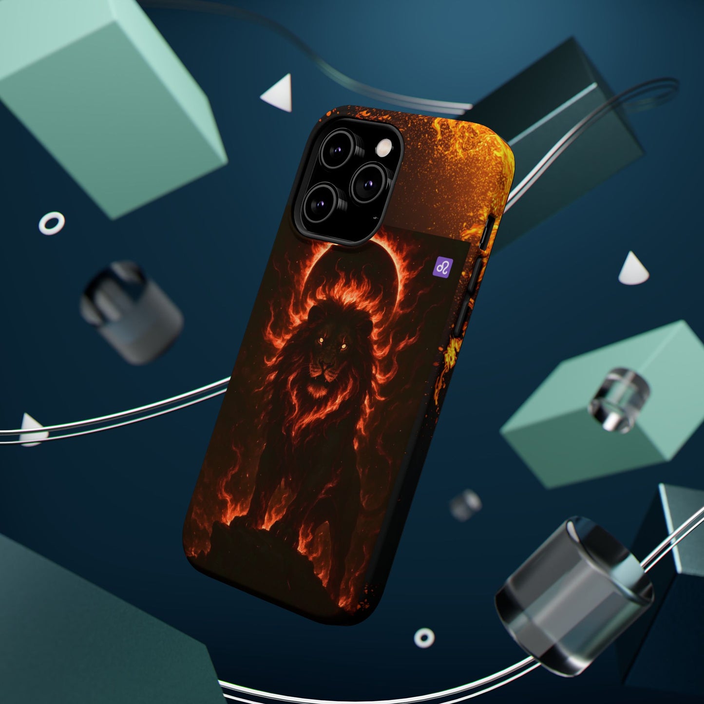 "Funda Magnética Reforzada ♌ Leo — Soberano del fuego eterno"