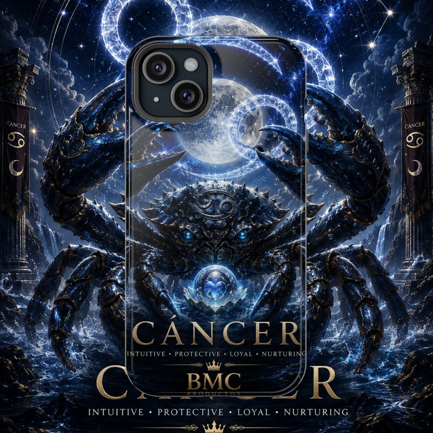 "Funda Magnética Reforzada ♋ Cáncer — Guardián de las profundidades""