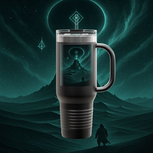 "Taza de viaje aislada🪐Templo del Cosmos"