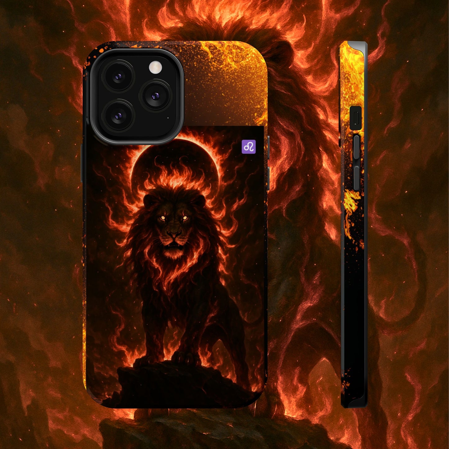 "Funda Magnética Reforzada ♌ Leo — Soberano del fuego eterno"