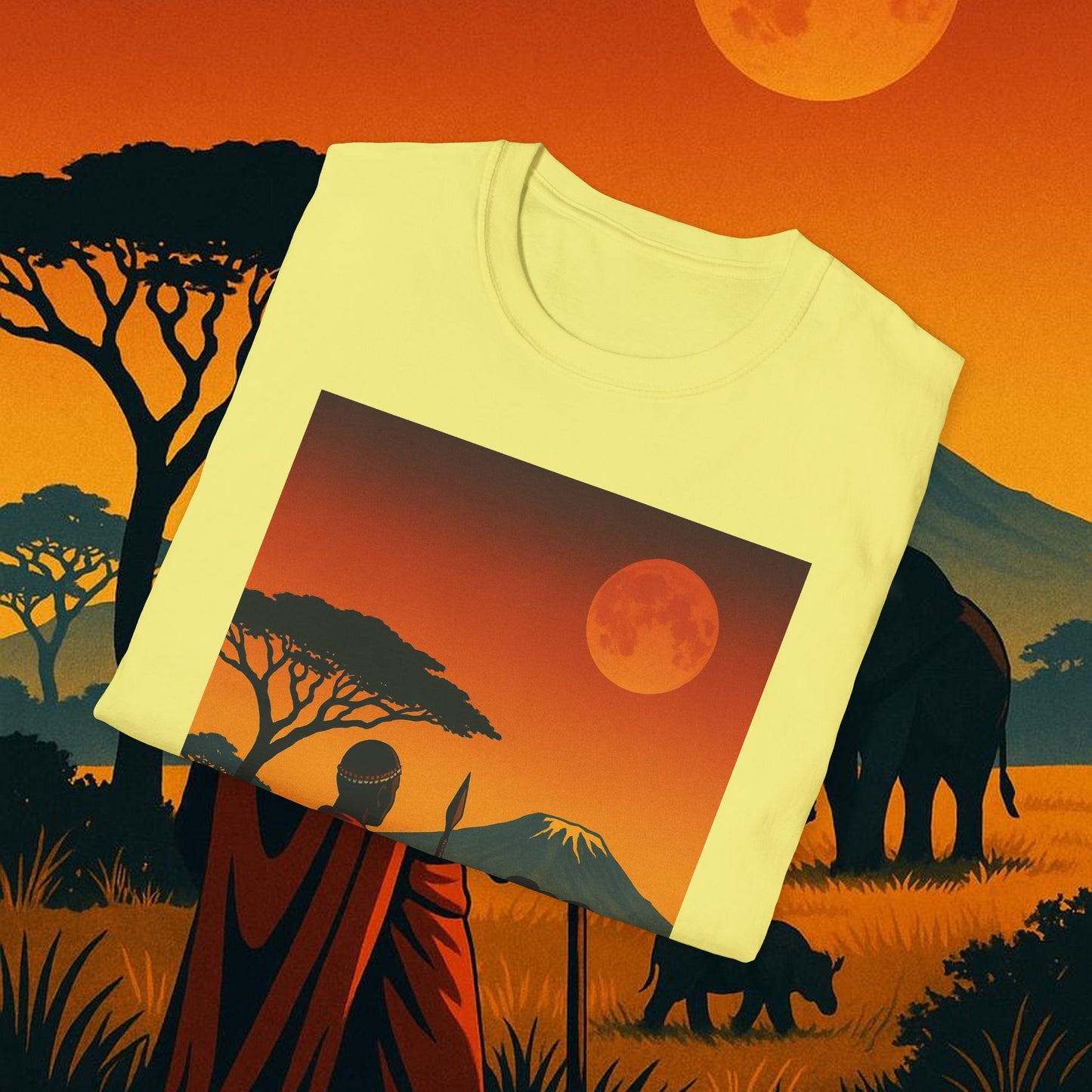 "Camiseta Kenia: Aventura Salvaje y Tierra de Horizontes Infinitos 🦁🌄🏕️"