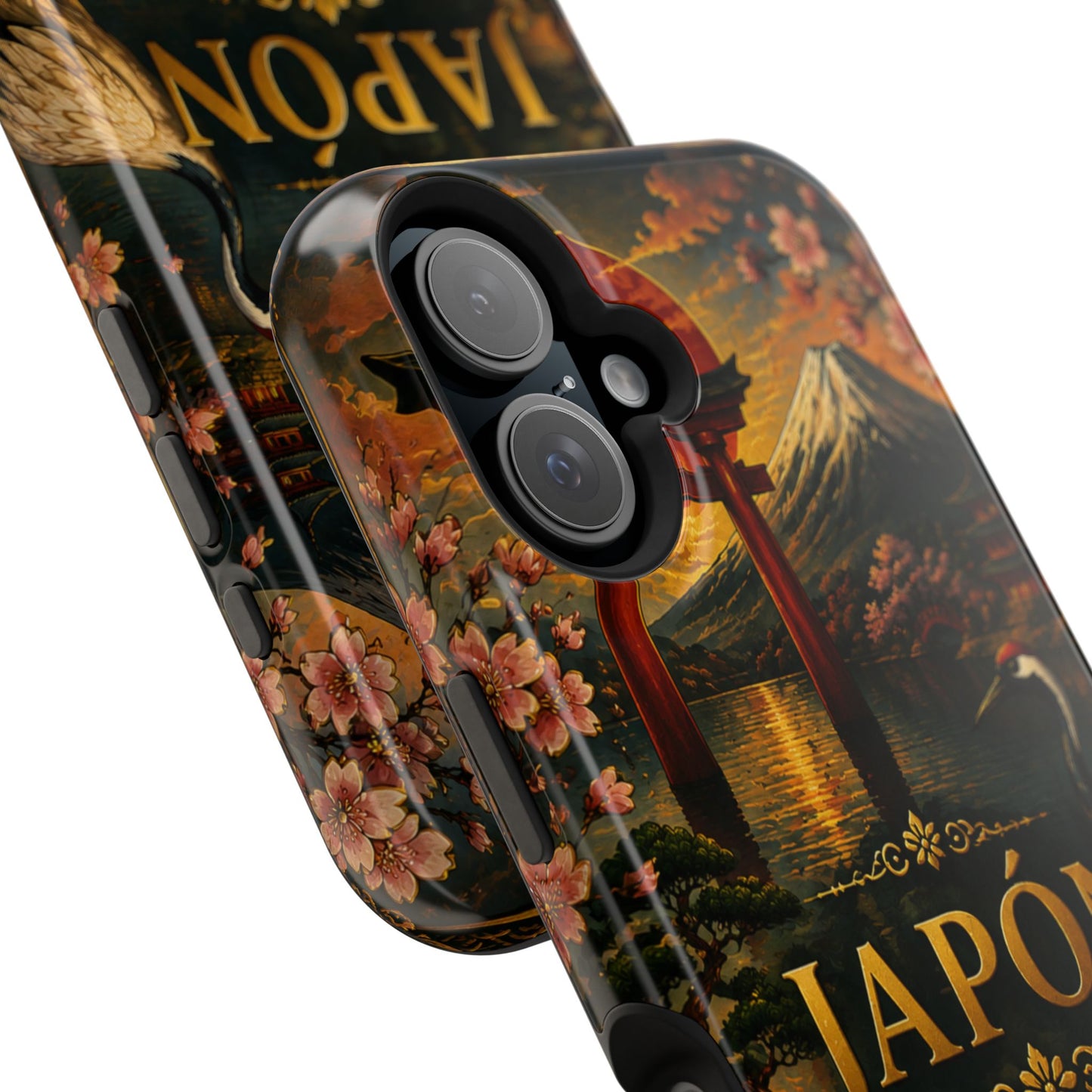 "Funda Magnética Reforzada Japón: Tradición entre Cerezos y Montañas 🌸⛩️🗻"