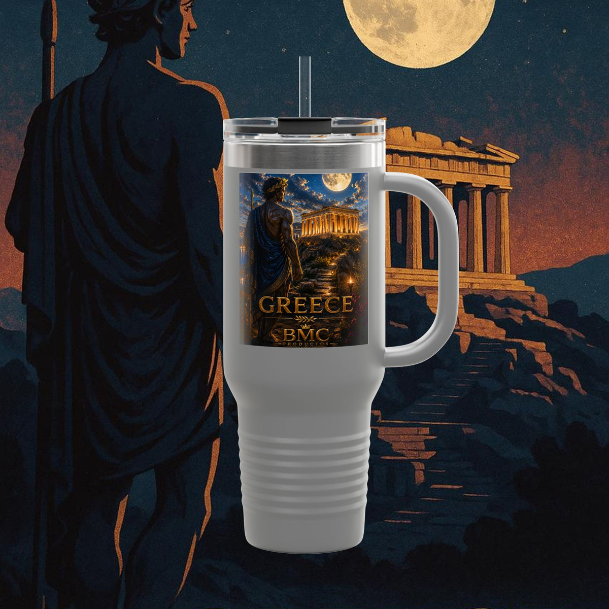 "taza de Viaje Aislada Grecia: Cuna de Dioses, Maravillas y Filosofía 🌊🏛️⚡"