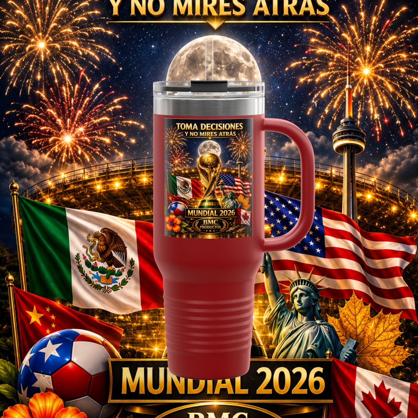 "taza de Viaje Aislada mundial 2026 noche"