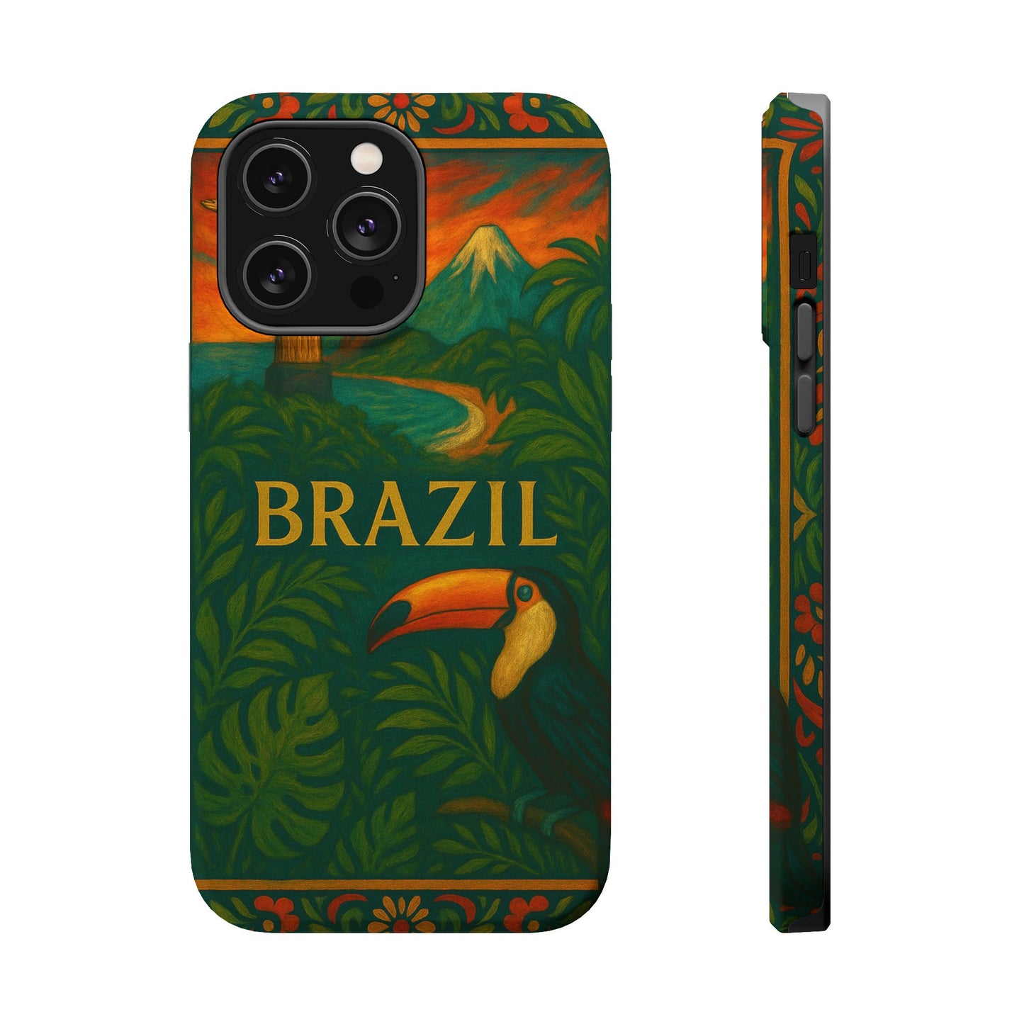 "Funda Magnética Reforzada Magnética Reforzada Brasil: Ritmo, Naturaleza y Alegría Infinita 🎶🌴🏖️"