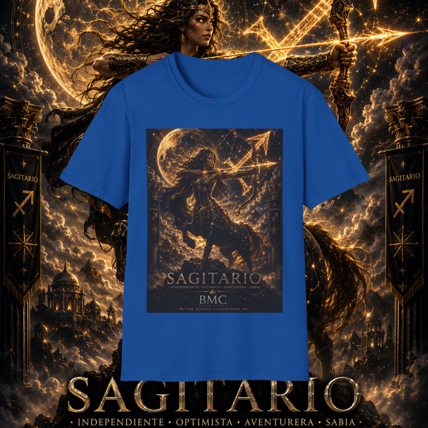 "Camiseta Sagitario M – La Cazadora del Horizonte"