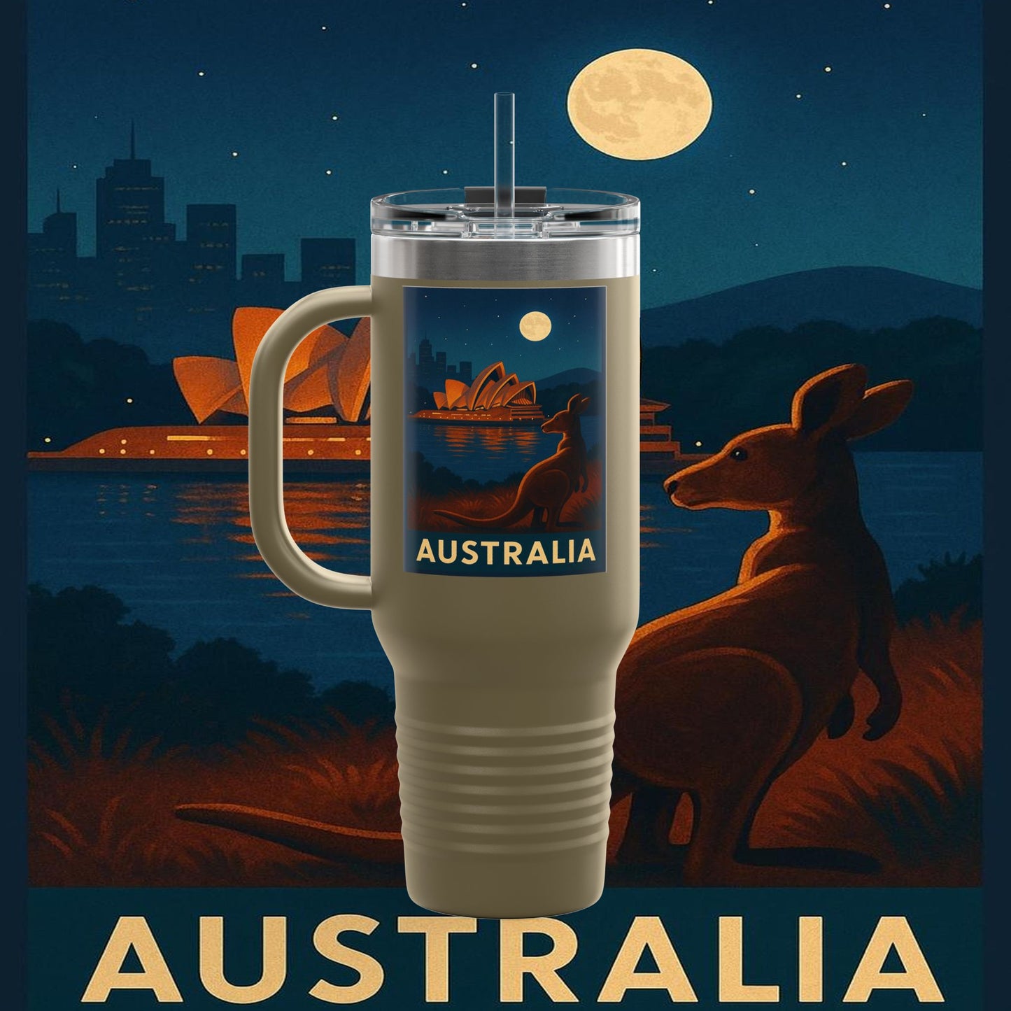 "Australia Insulated Travel Mug🌞 – Land of natural wonders and free spirit"