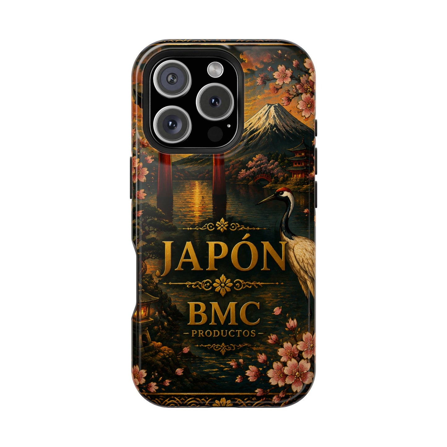 "Funda Magnética Reforzada Japón: Tradición entre Cerezos y Montañas 🌸⛩️🗻"