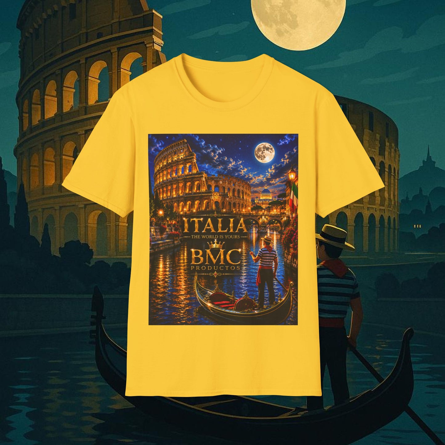 "Camiseta  Italia: Arte, Pasión y Sabores Eternos 🎨🍝🏛️"