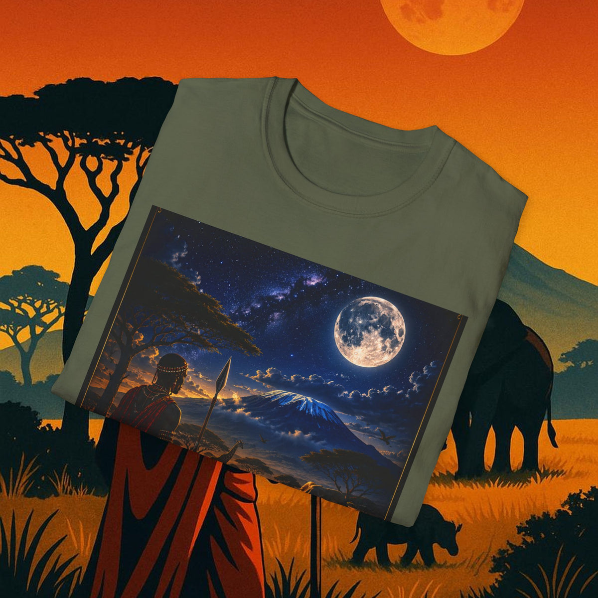 "Camiseta Kenia: Aventura Salvaje y Tierra de Horizontes Infinitos 🦁🌄🏕️"