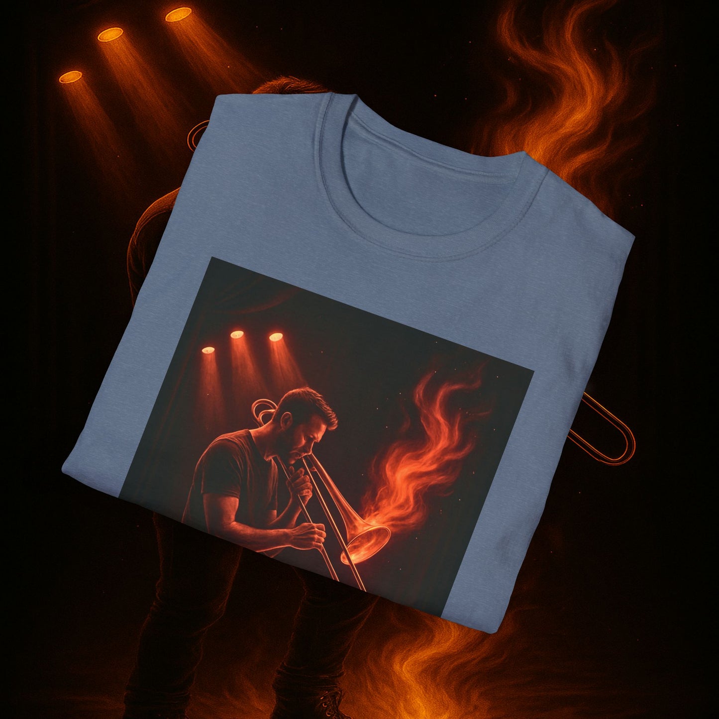 "Camiseta Trombón 🎷🔥No todos los fuegos hacen ruido… algunos tocan el alma.” 🔥🎷