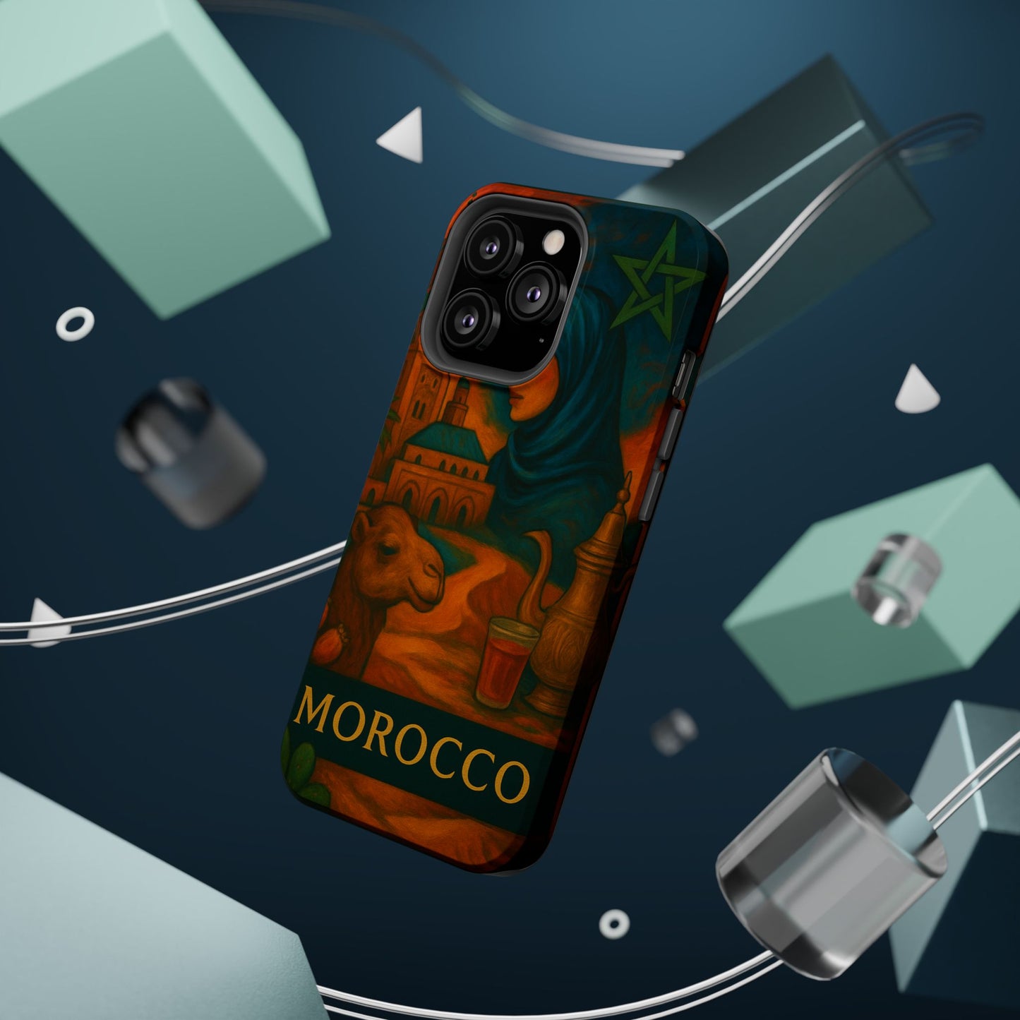 "Funda Magnética Reforzada Magnética Reforzada Marruecos: Magia del Desierto y Ciudades de Mil Colores 🐪🏜️🕌"