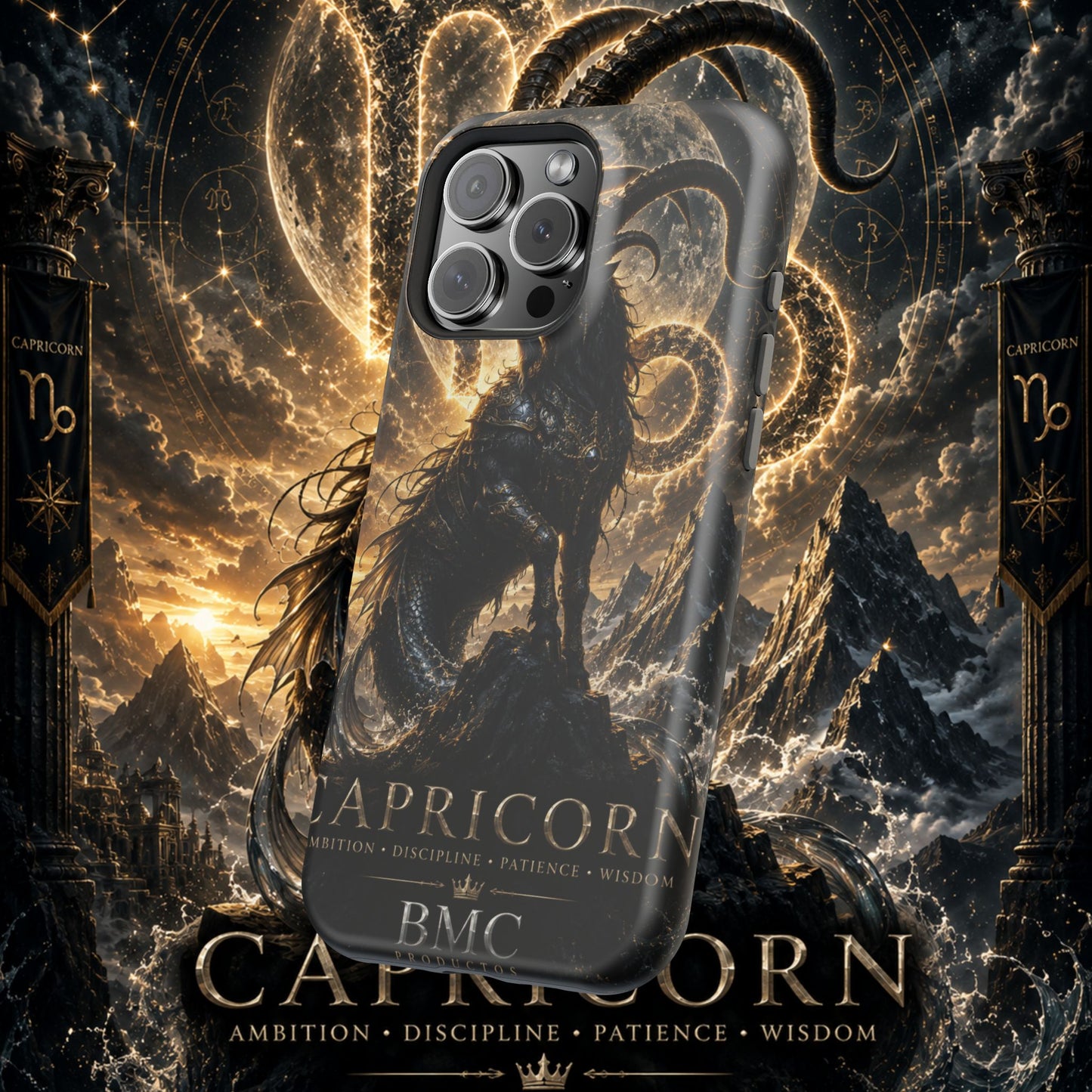 "Funda Magnética Reforzada♑ Capricornio – El Guardián de las Cumbres"
