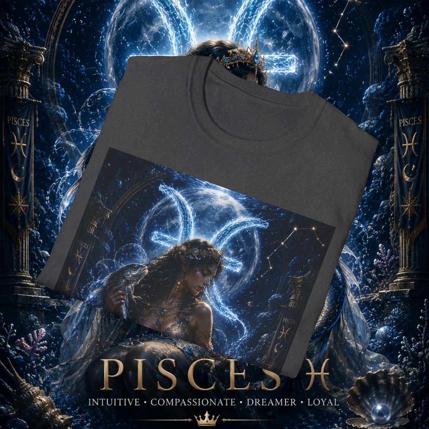 "Camiseta Piscis M — La Guardiana de las Profundidades"