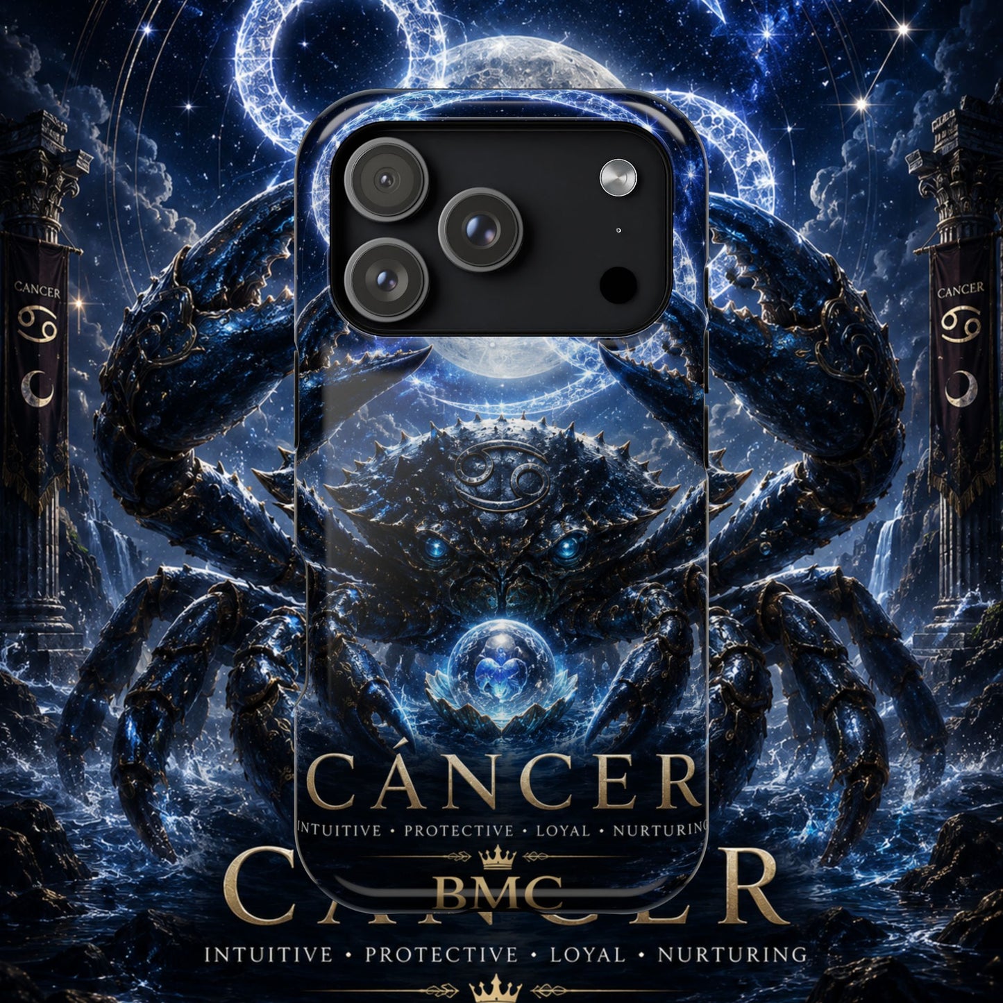 "Funda Magnética Reforzada ♋ Cáncer — Guardián de las profundidades""
