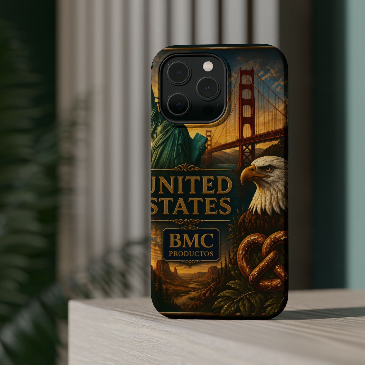 "Funda Magnética Reforzada Estados Unidos: Sueños, Libertad y Grandes Horizontes 🗽🏜️🌆"