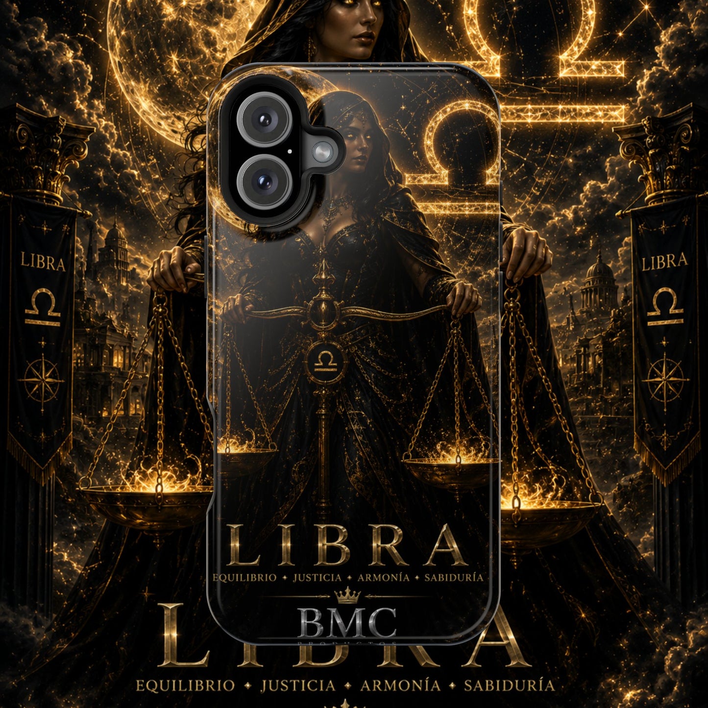"Funda Magnética Reforzada libra– La Guardiana del Equilibrio"