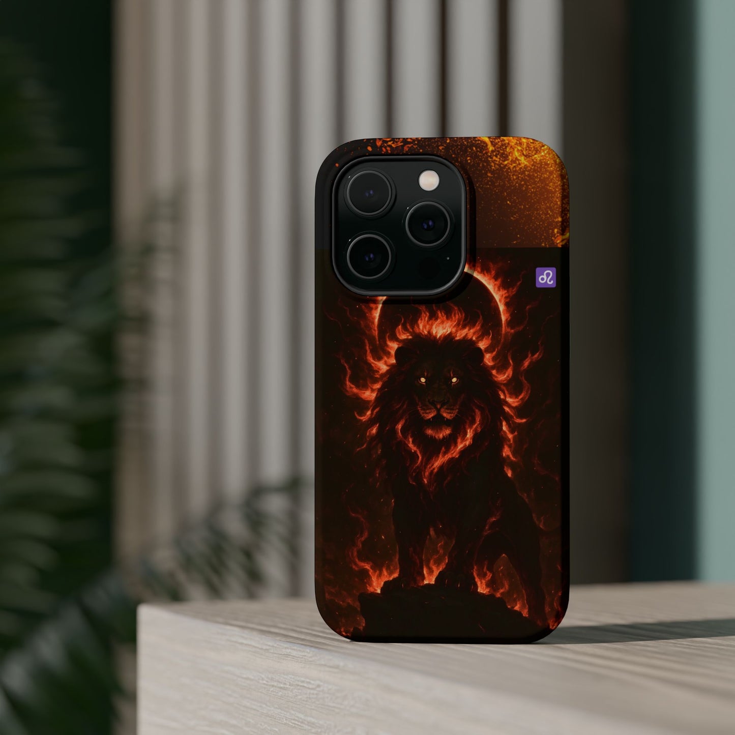 "Funda Magnética Reforzada ♌ Leo — Soberano del fuego eterno"