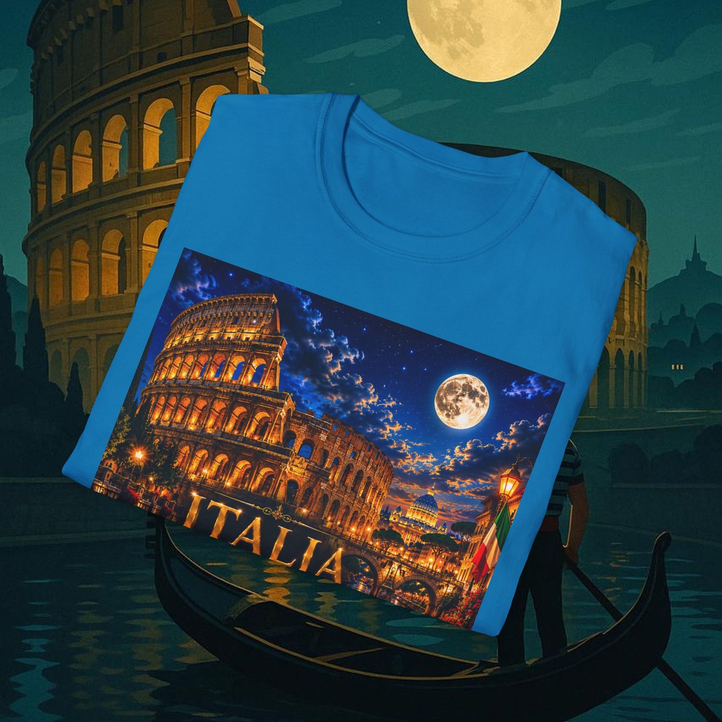 "Camiseta  Italia: Arte, Pasión y Sabores Eternos 🎨🍝🏛️"