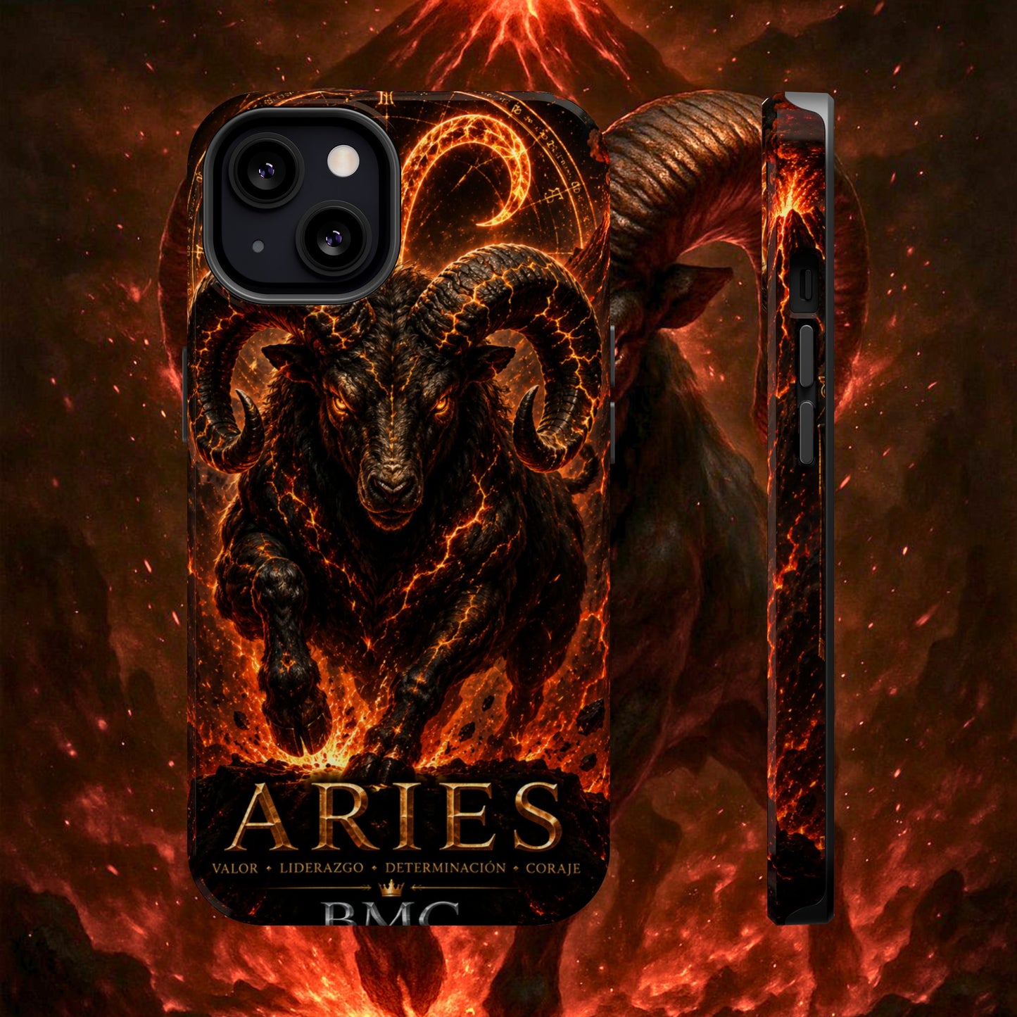 "Funda Magnética Reforzada ♈ Aries — Espíritu de fuego"