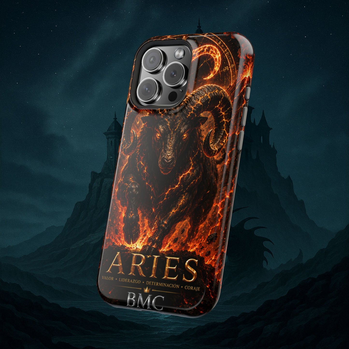 "Funda Magnética Reforzada ♈ Aries — Espíritu de fuego"